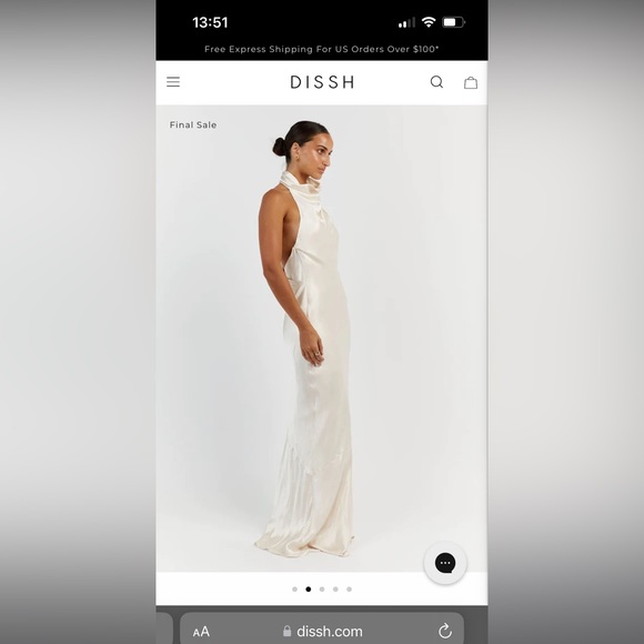 DISSH backless satin dress-size 2 DISSH backless satin dress-size 2